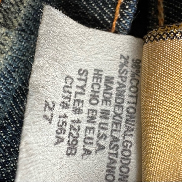 Plastic by Gly Bootcut Y2K Distressed Jeans Western Sz 27 Low Rise Snap Pocket - Picture 16 of 16
